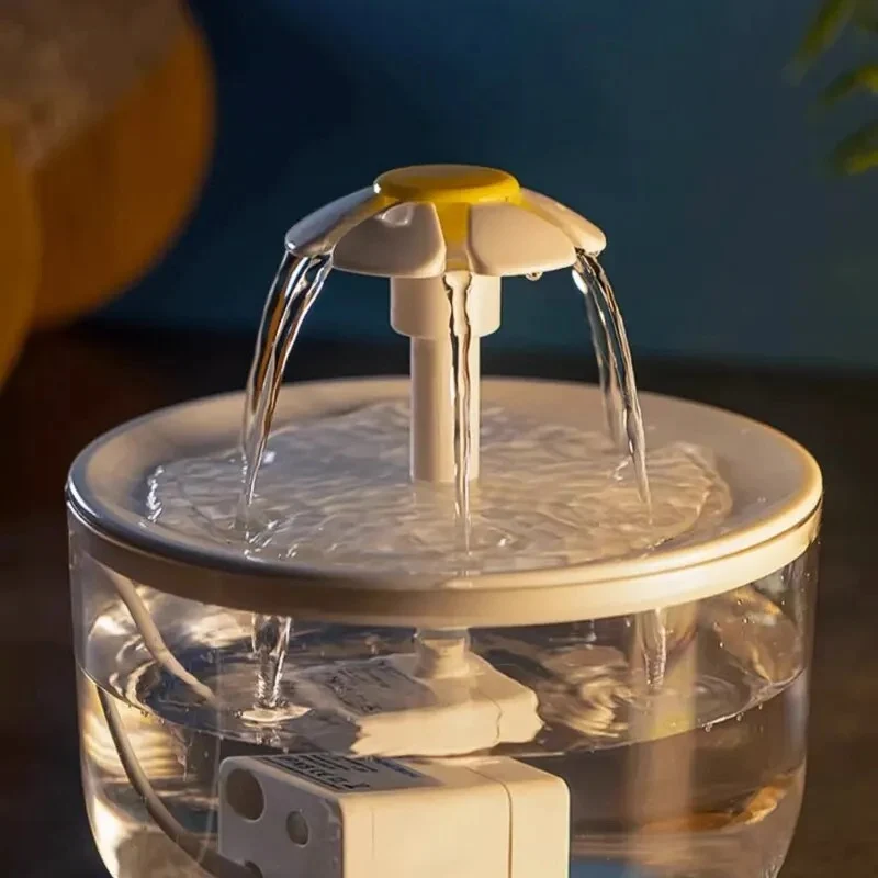 FONTAINE EAU CHAT - À FLEUR TRANSPARENTE (1L)