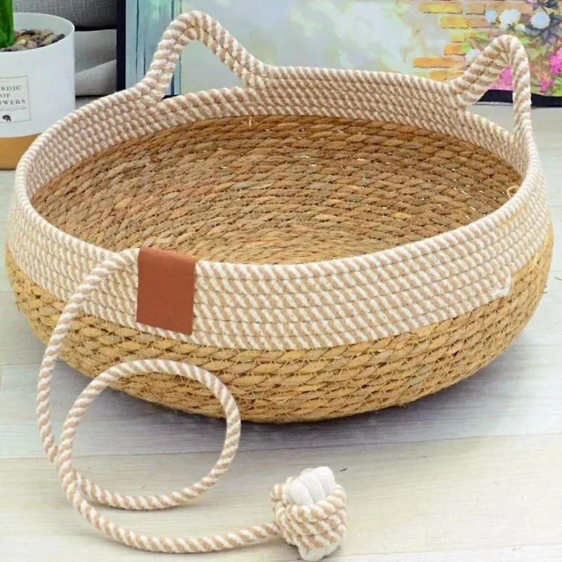 Panier en osier pour chat - Durable tissé à la main