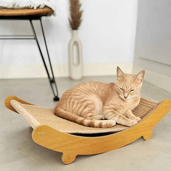 Hamac pour chat - Avec griffoir intégré en sisal