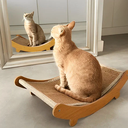 Hamac pour chat - Avec griffoir intégré en sisal