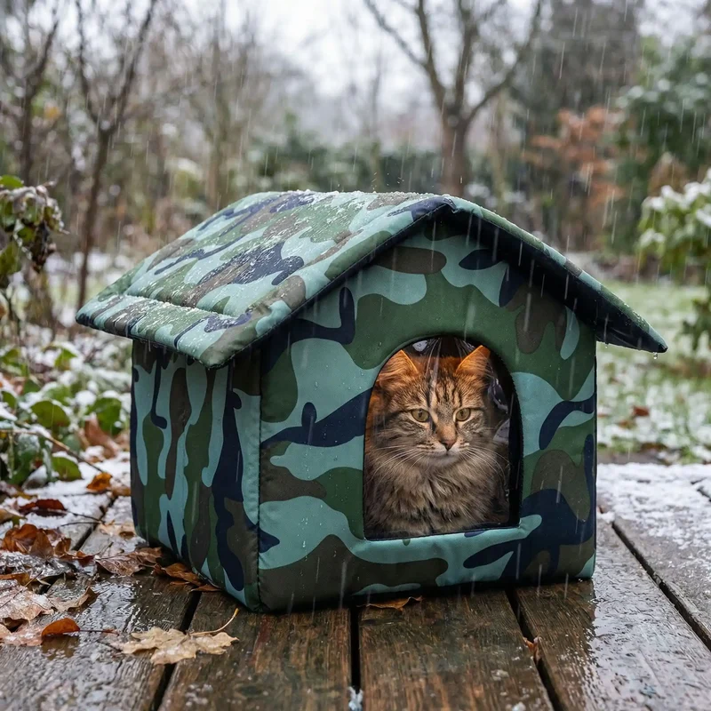Niche pour chat extérieur hiver