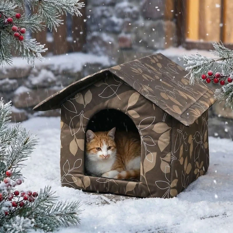 Niche pour chat extérieur - Résistante aux intempéries