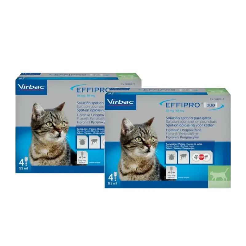 Effipro Duo Spot-On for Cats, pack of 2