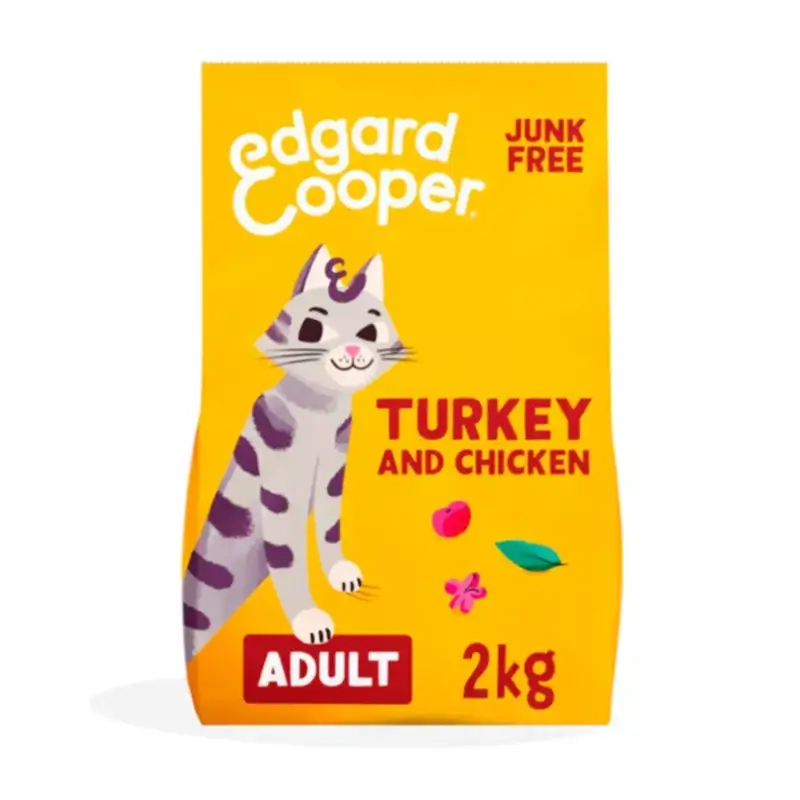 Edgard & Cooper Adult Cat Food with Turkey and Fresh Chicken, 2 kg