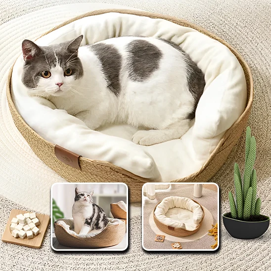 Panier osier chat - Bamboo Sofa