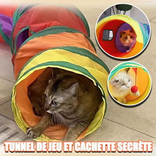 Tunnel pour chat - Colorful Tunnel Toys™