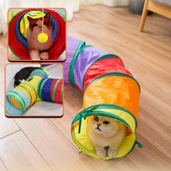 Tunnel pour chat - Colorful Tunnel Toys™