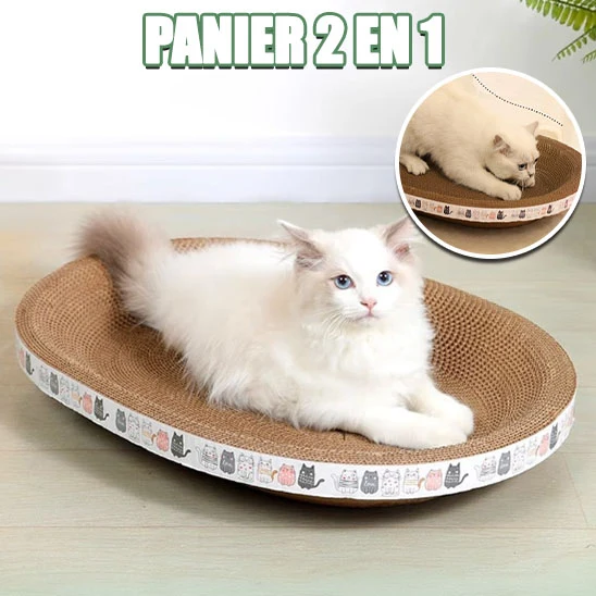 Panier pour chat - Griffoir 2 en 1