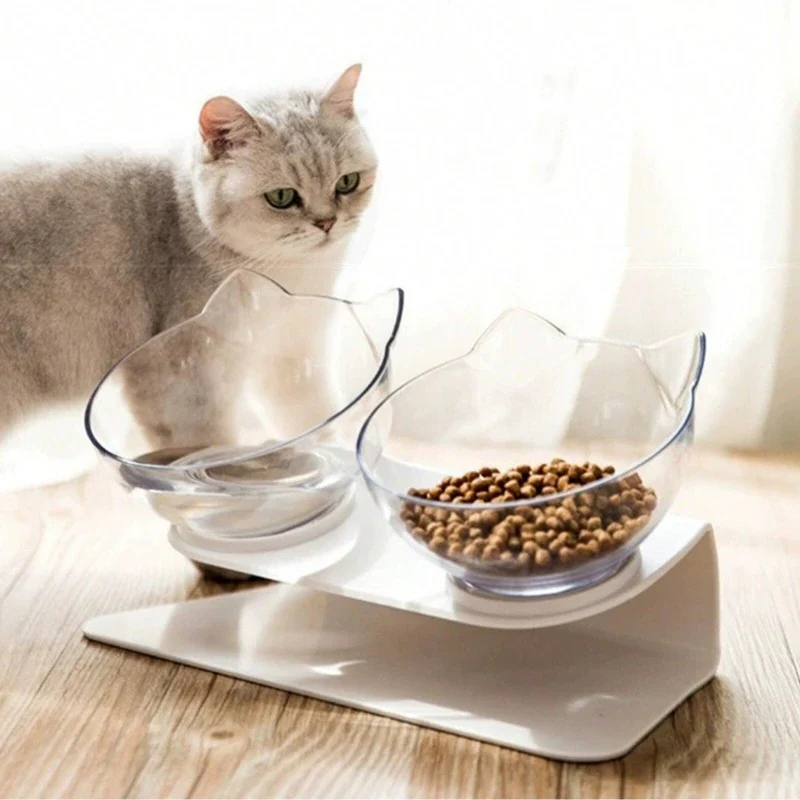 Gamelle chat - Bol double et transparent