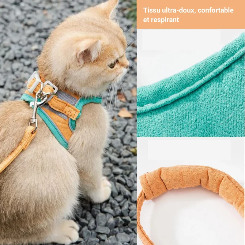 Harnais pour chat | Doux Triple Protection VelvetCat