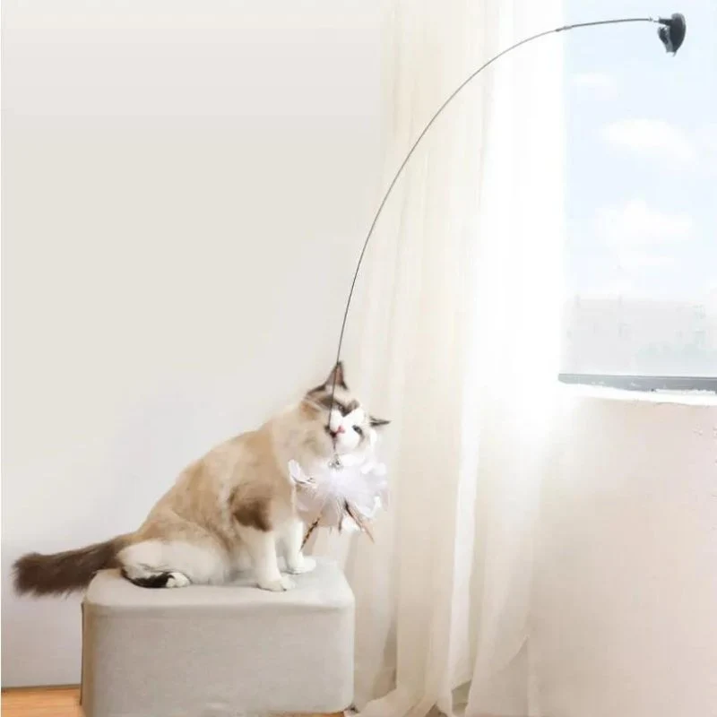 Baguette interactive jouet pour chat - À Ventouse