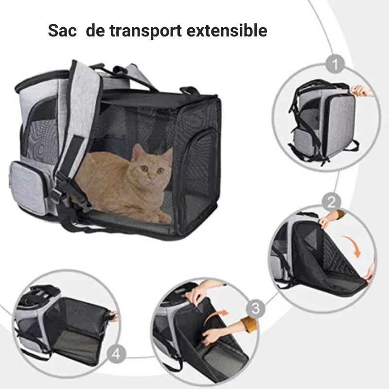 Sac à dos transport chat - Cocon mobile