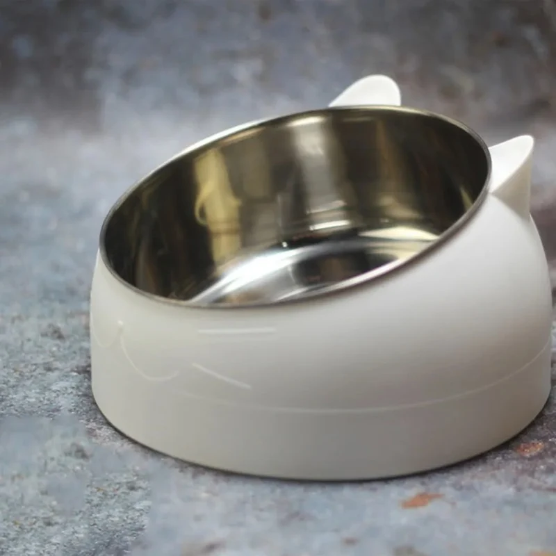 Gamelle pour chat - En inox Inclinée