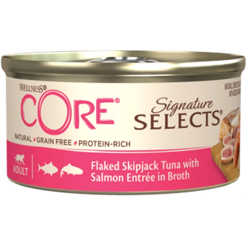 WELLNESS CORE Signature Selects Nourriture Humide pour Chat Thon Saumon 79g