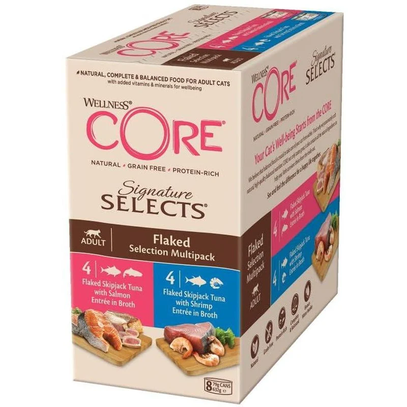 WELLNESS CORE Signature Selects Nourriture Humide pour Chat Thon Saumon 79g