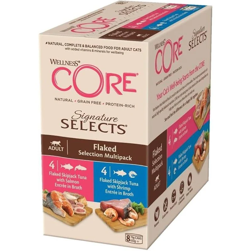 WELLNESS CORE Signature Selects Nourriture Humide pour Chat Thon Saumon 79g