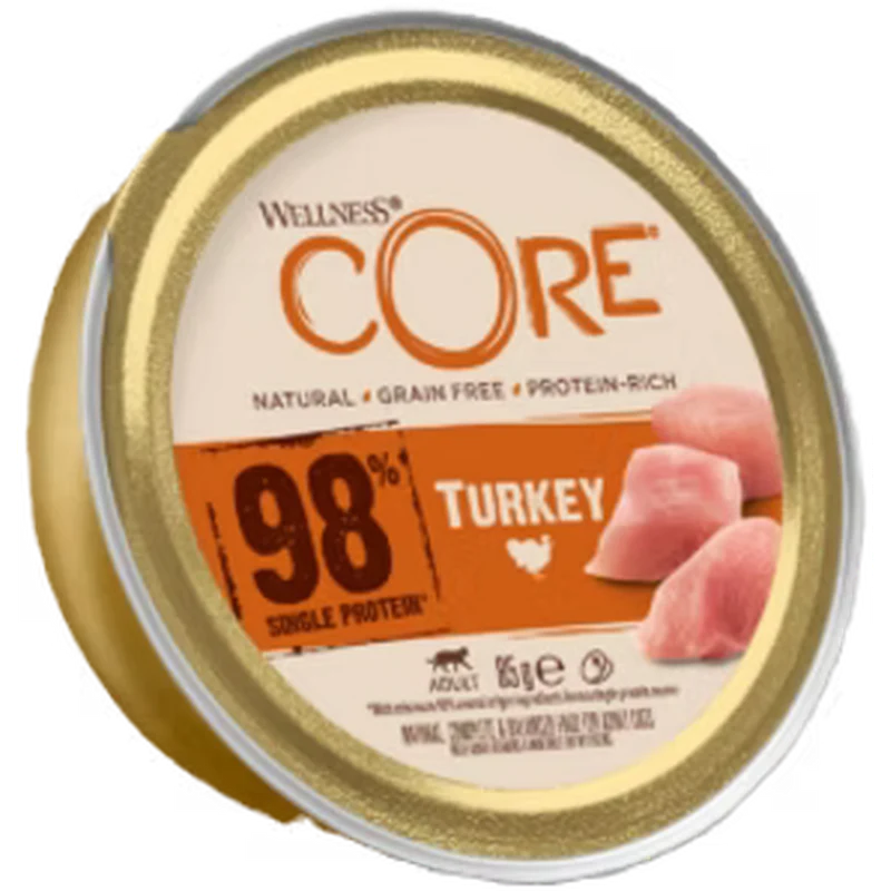 WELLNESS CORE 98% Meat Nourriture humide pour chat Dinde 85g