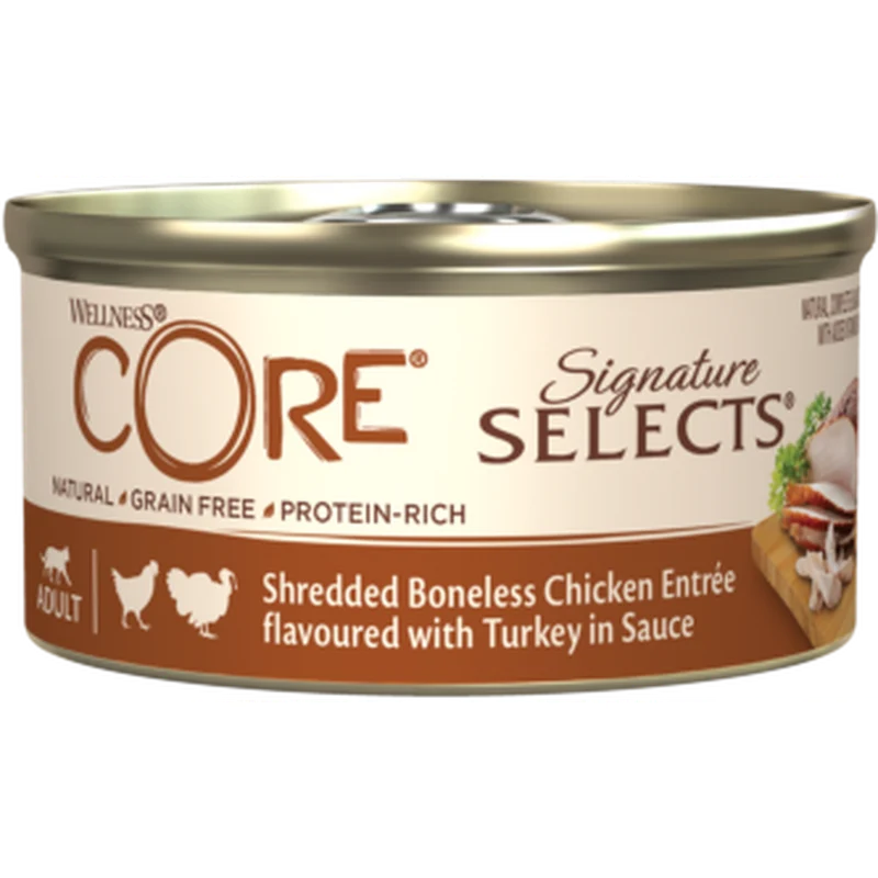 WELLNESS CORE Signature Selects Nourriture humide pour chat Poulet Dinde 79g