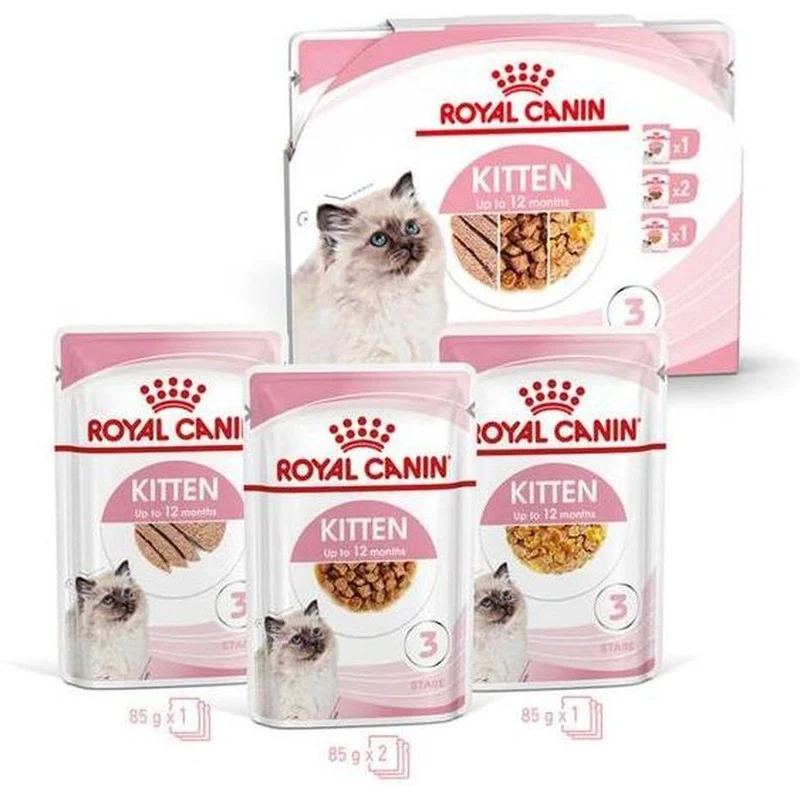 ROYAL CANIN Kitten Pack 4x85g Chunks in Gravy