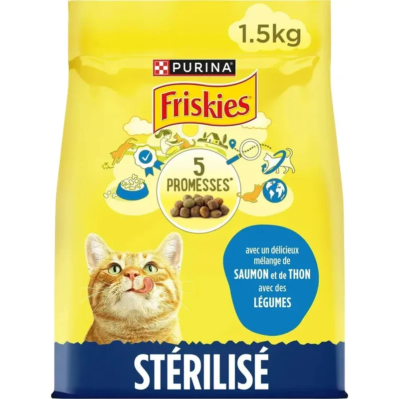 Pour Chats Stérilisés - au Saumon et au Thon avec des Légumes 1,5 Kg