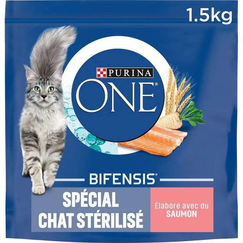 PURINA ONE Bifensis Spécial Chat Stérilisé Saumon et Blé