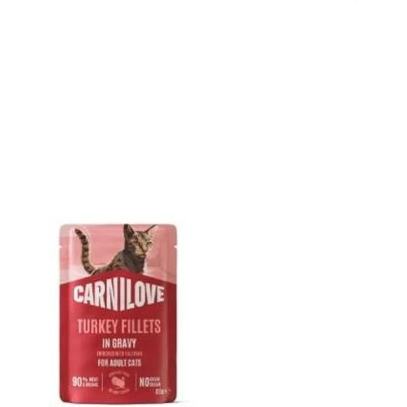CARNILOVE Adult Pâtée en Sauce pour Chat Dinde & Valériane 85 g
