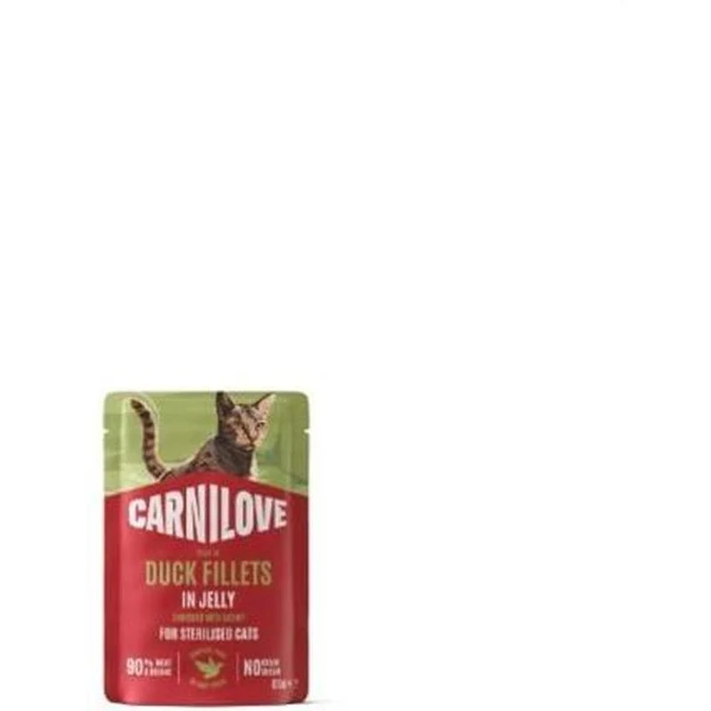CARNILOVE Pâtée en Gelée Chat Stérilisé Canard & Herbe à Chat 85 g
