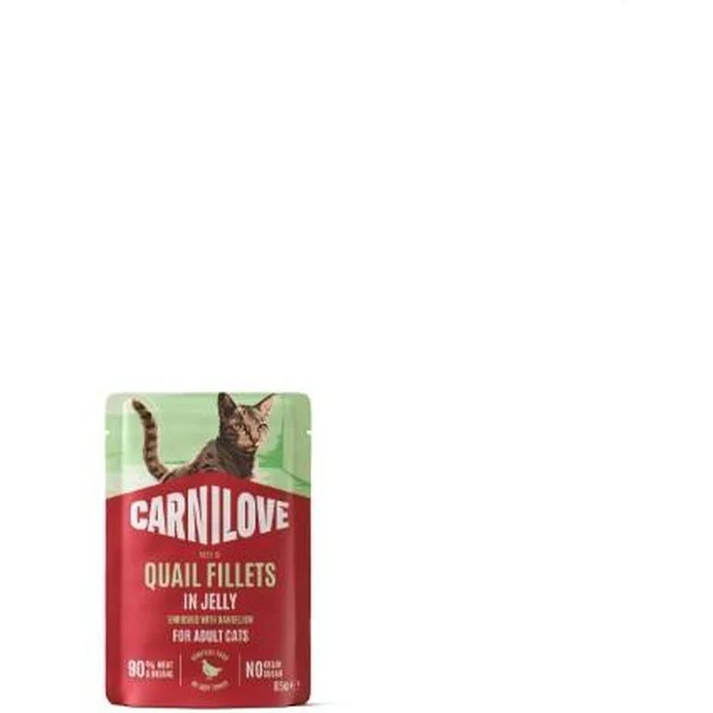 CARNILOVE Adult Pâtée en Gelée pour Chat Caille & Pissenlit 85 g