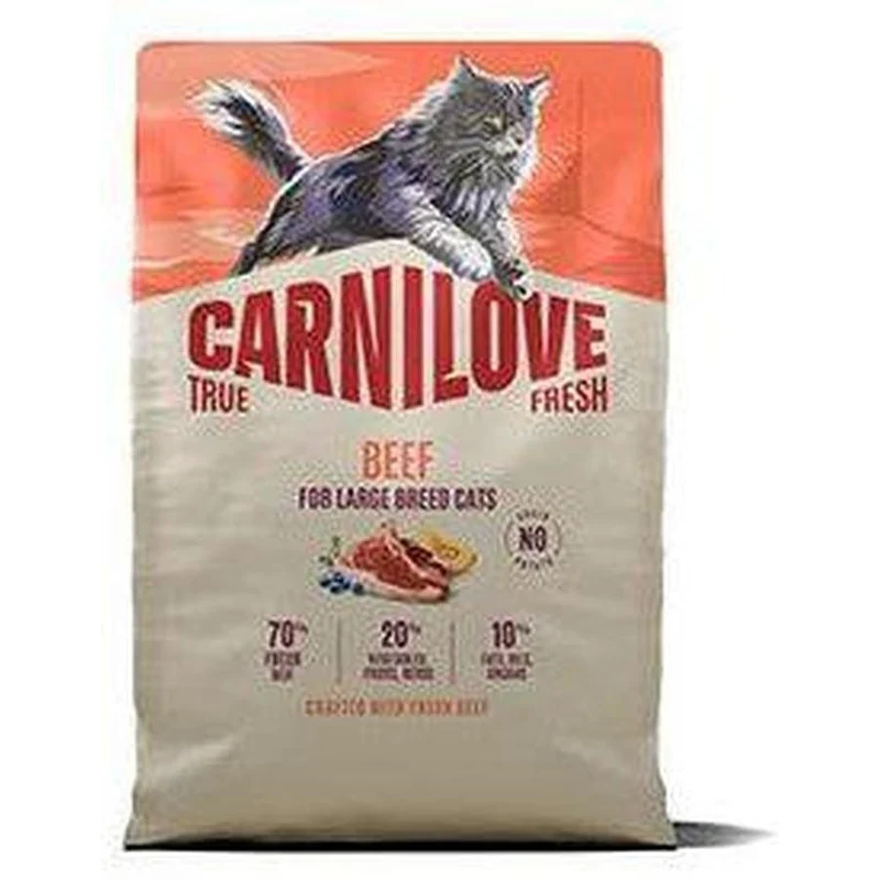 CARNILOVE True Fresh Adult Large Croquettes Chat Grandes Races Bœuf 2 kg / 6 kg