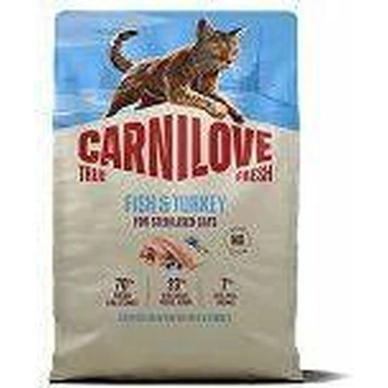 CARNILOVE True Fresh Adult Stérilisé Croquettes Chat Poisson & Dinde 2 kg / 6 kg