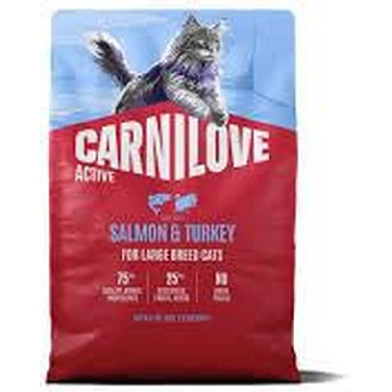 CARNILOVE Active Adult Large Croquettes Chat Grandes Races Saumon & Dinde 2 kg / 6 kg