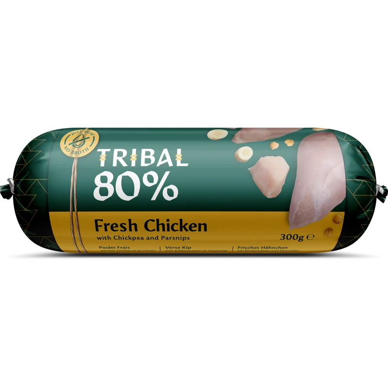 TRIBAL Saucisse 80% au Poulet pour Chien 300g