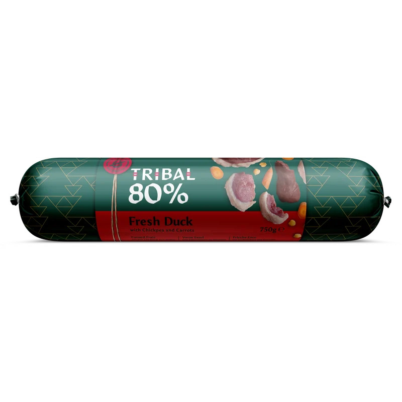 TRIBAL Saucisse 80% au Canard pour Chien 750g