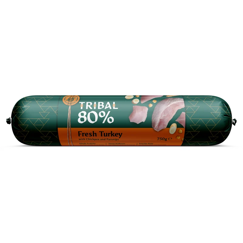 TRIBAL Saucisse 80% à la Dinde pour Chien 750g