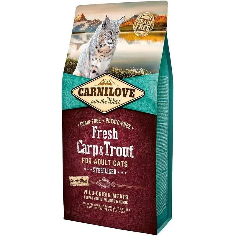 CARNILOVE Félin Adulte Stérilisé Carpe Truite Fraîche