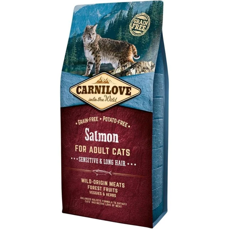 CARNILOVE Adulte Chat Poils Longs Saumon