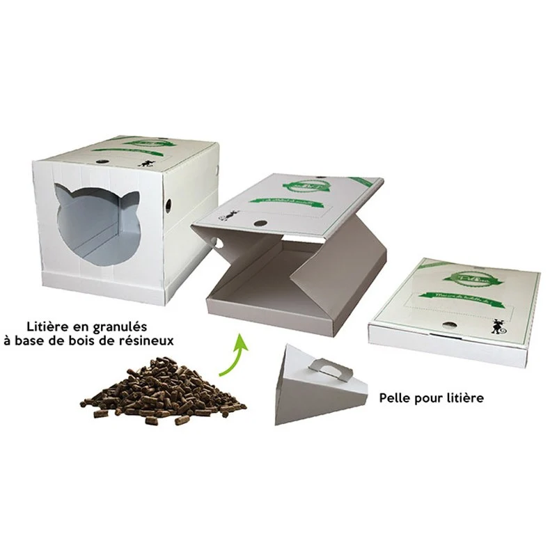 Maison de toilette jetable pour chat Petsec