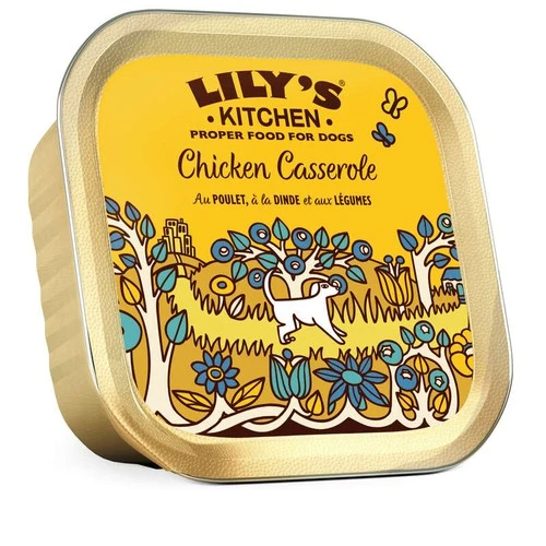 LILY'S KITCHEN Adulte Terrine Chicken Casserole Poulet Dinde et Légumes 150g