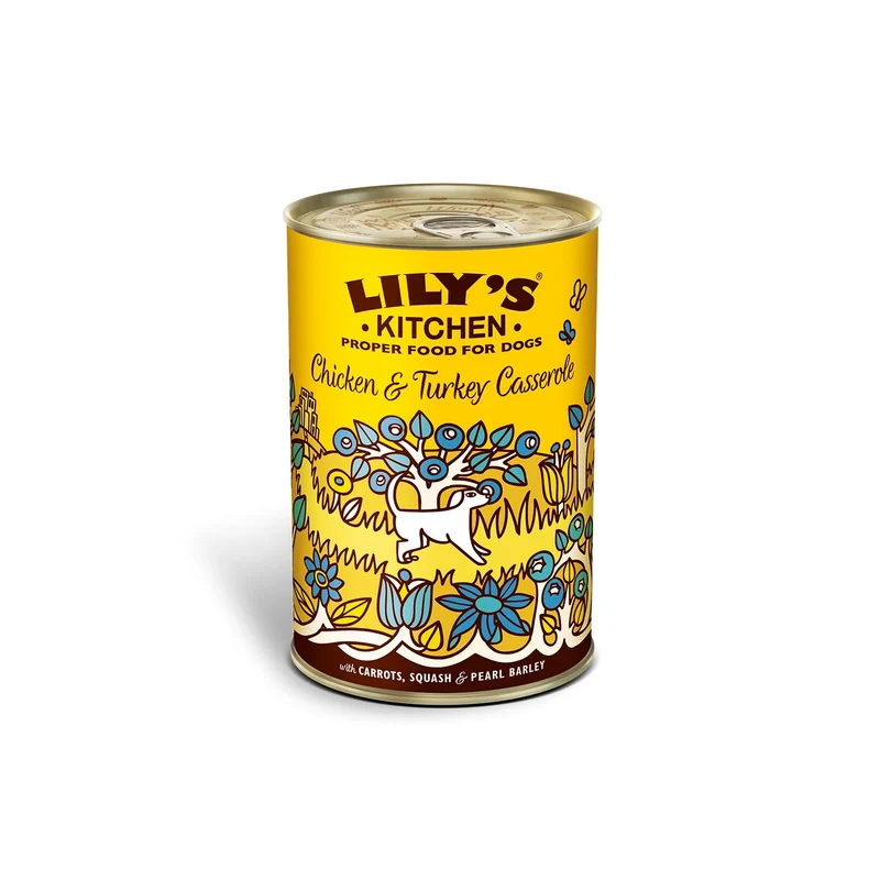 LILY'S KITCHEN Adulte Terrine Chicken Casserole Poulet Dinde et Légumes 400g