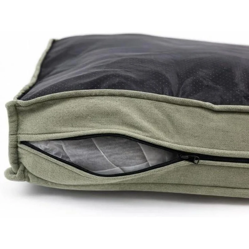 MON AMI LUKI Matelas antiderapant dehoussable vert 88x76x13cm