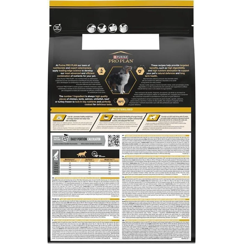 PRO PLAN ALL SIZE ADULT LIGHT STERILISED riche en agneau de haute qualité