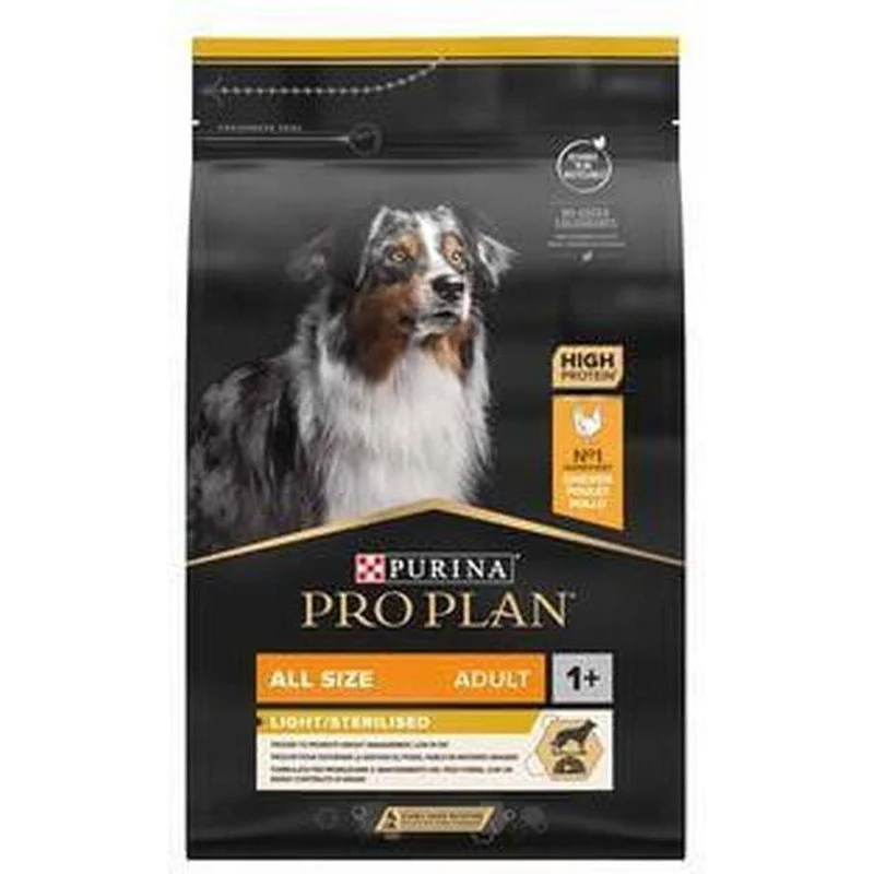 PRO PLAN All Size Adult Light Sterilised Riche en Poulet de Haute Qualité