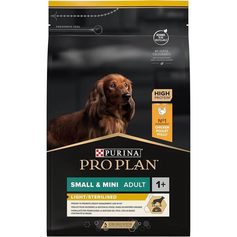 PRO PLAN SMALL & MINI ADULT LIGHT STERILISED Riche en Poulet de Haute Qualité 3kg
