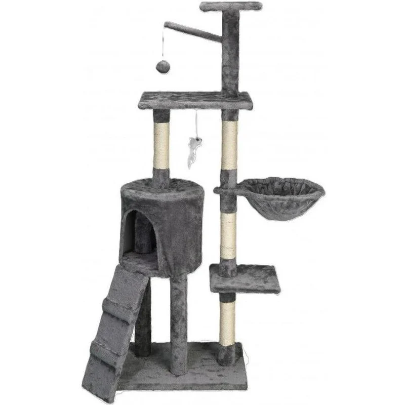 Arbre à Chat Très Grand Modèle Anthracite 49x35x138cm
