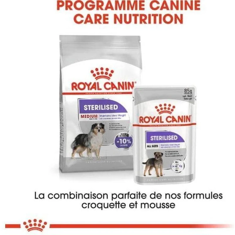 ROYAL CANIN Medium Sterilised Croquettes pour chiens stérilisés adultes races moyennes 12kg