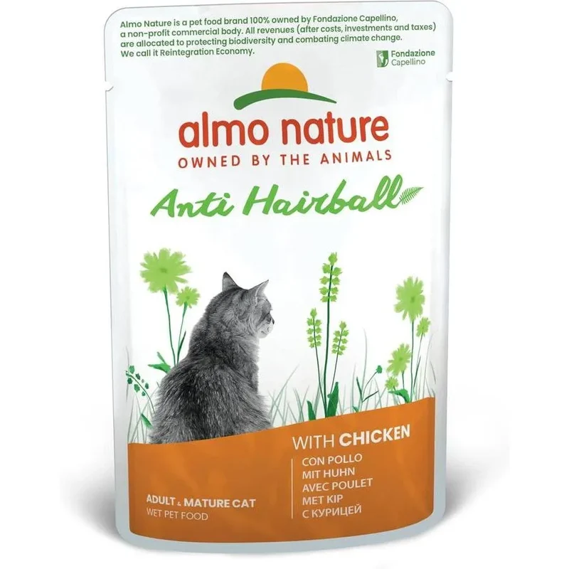 ALMO NATURE Fonctionnel Anti-Hairball Poulet Pochon 70g