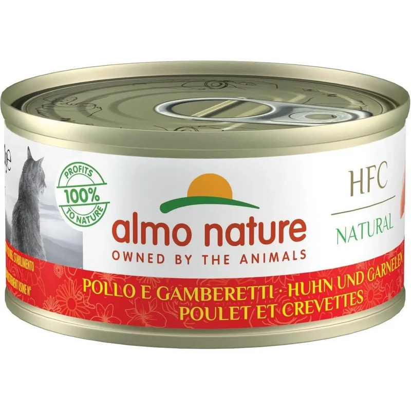 ALMO NATURE HFC Natural Poulet et Crevettes Boîte 70g