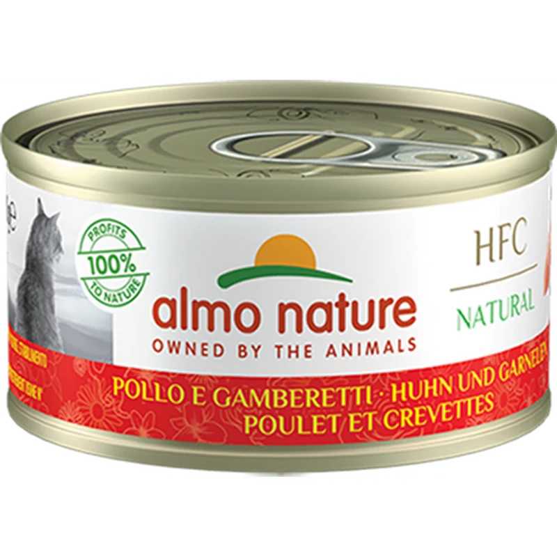 ALMO NATURE HFC Natural Poulet et Crevettes Boîte 70g