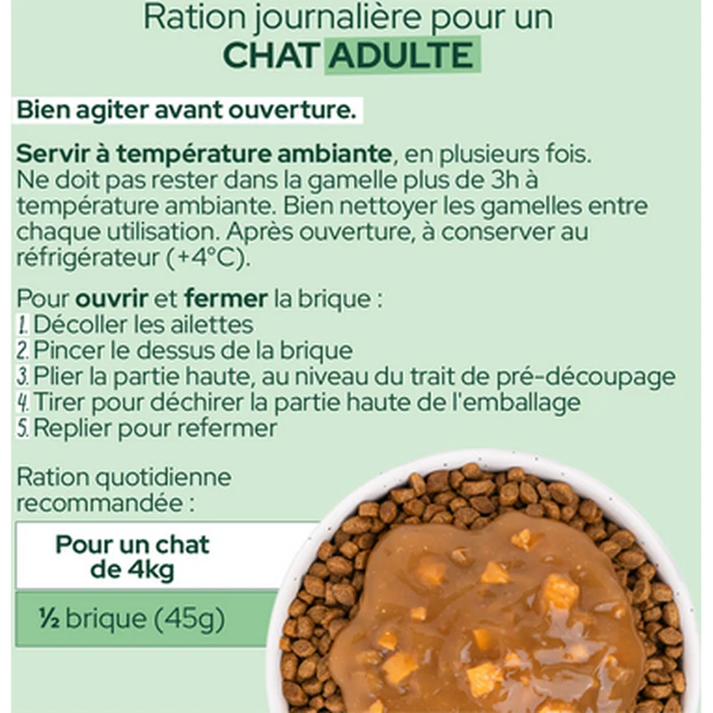 EQUILIBRE & INSTINCT Sauce au poulet aromatisée au cheddar pour chat adulte 90g
