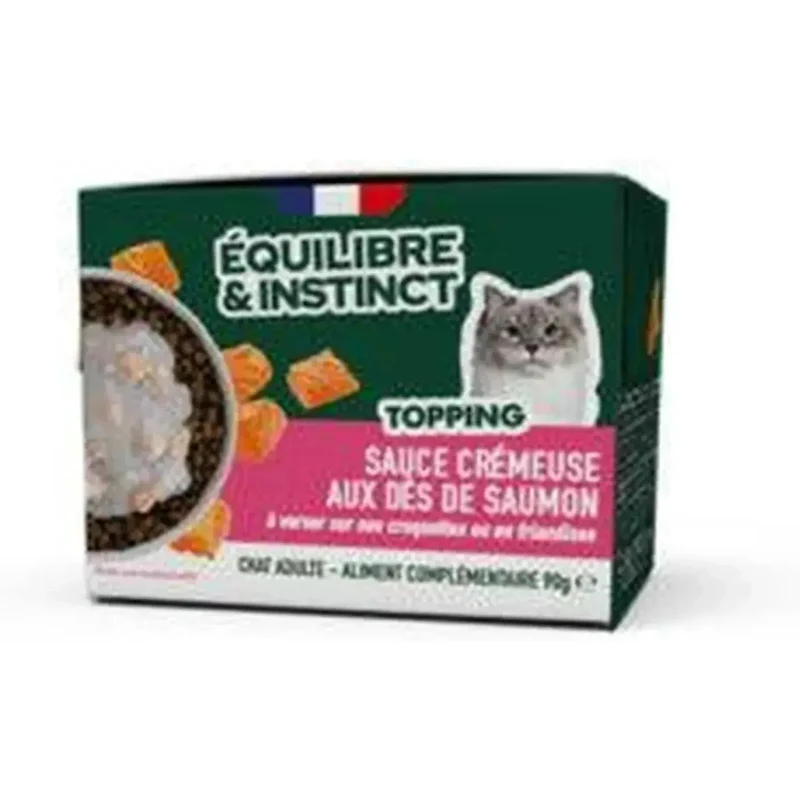 EQUILIBRE & INSTINCT Sauce crémeuse au dés de saumon Chat Adulte 90g